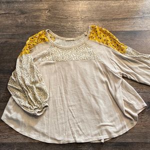 Waffle knit top